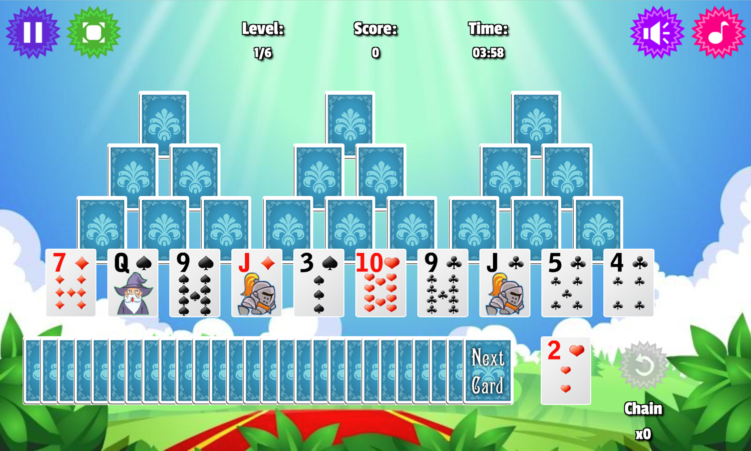 Online Card Games TriPeaks Solitaire